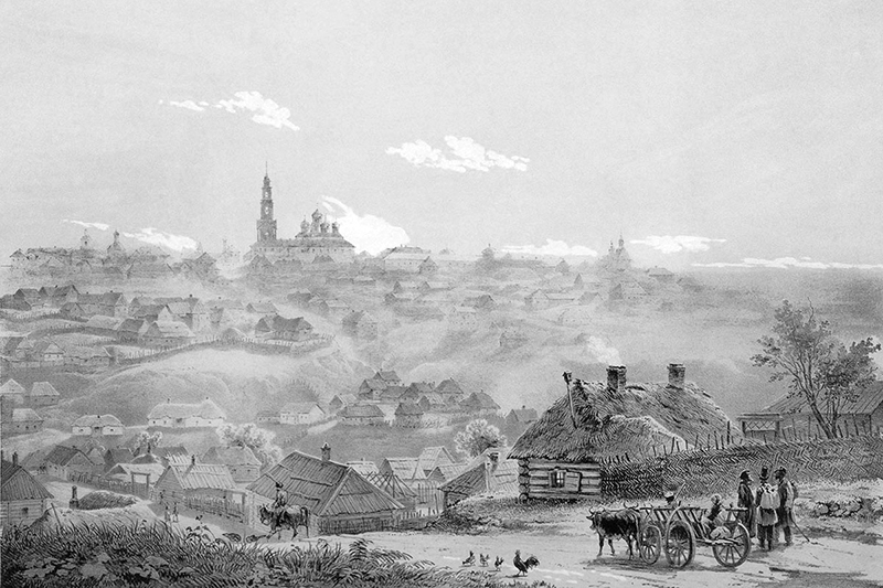 Василий Тимм. Вид губернского города Воронежа, с западной стороны (1849 г.)
